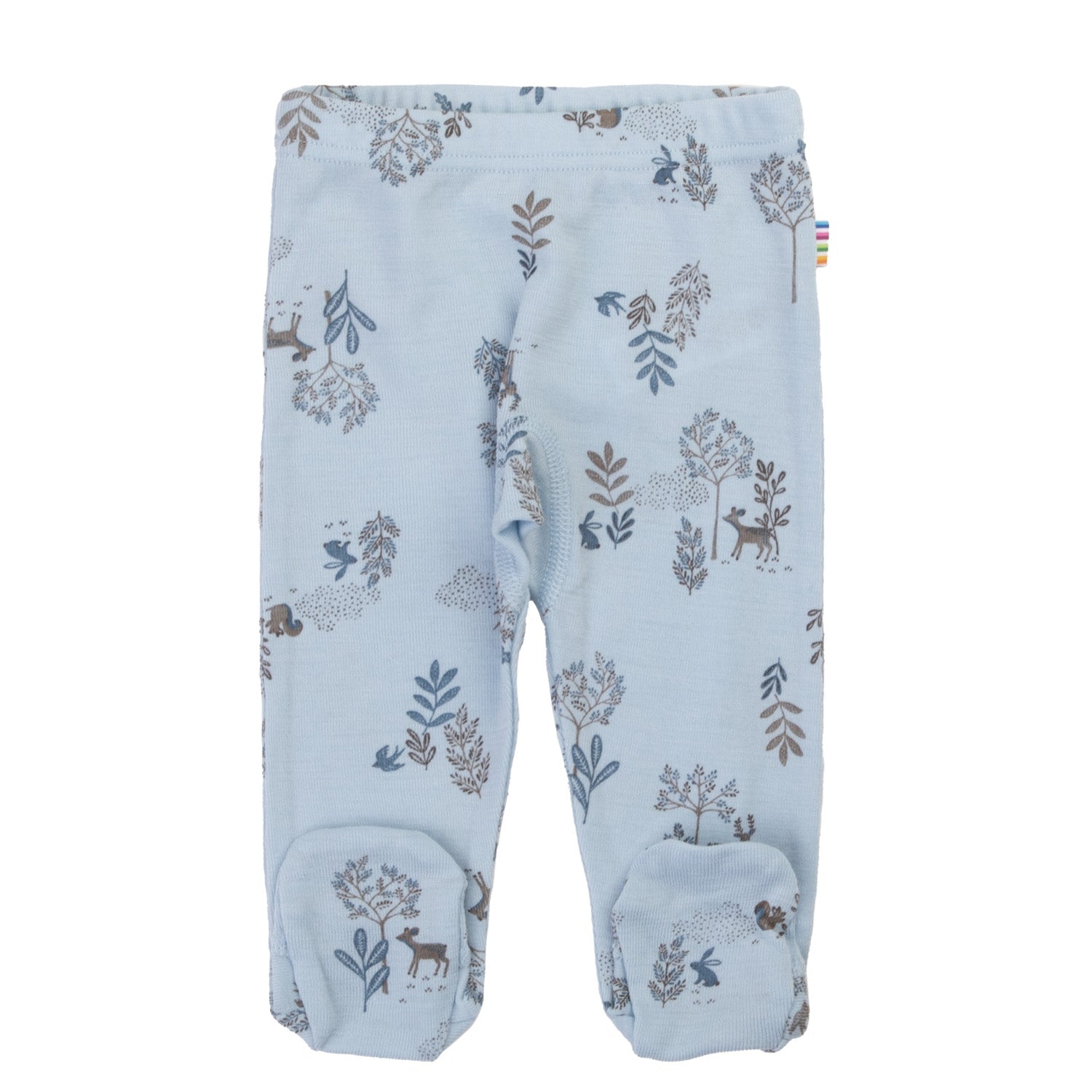 Joha - Leggings med fot i ull/silke «Deer» Blå