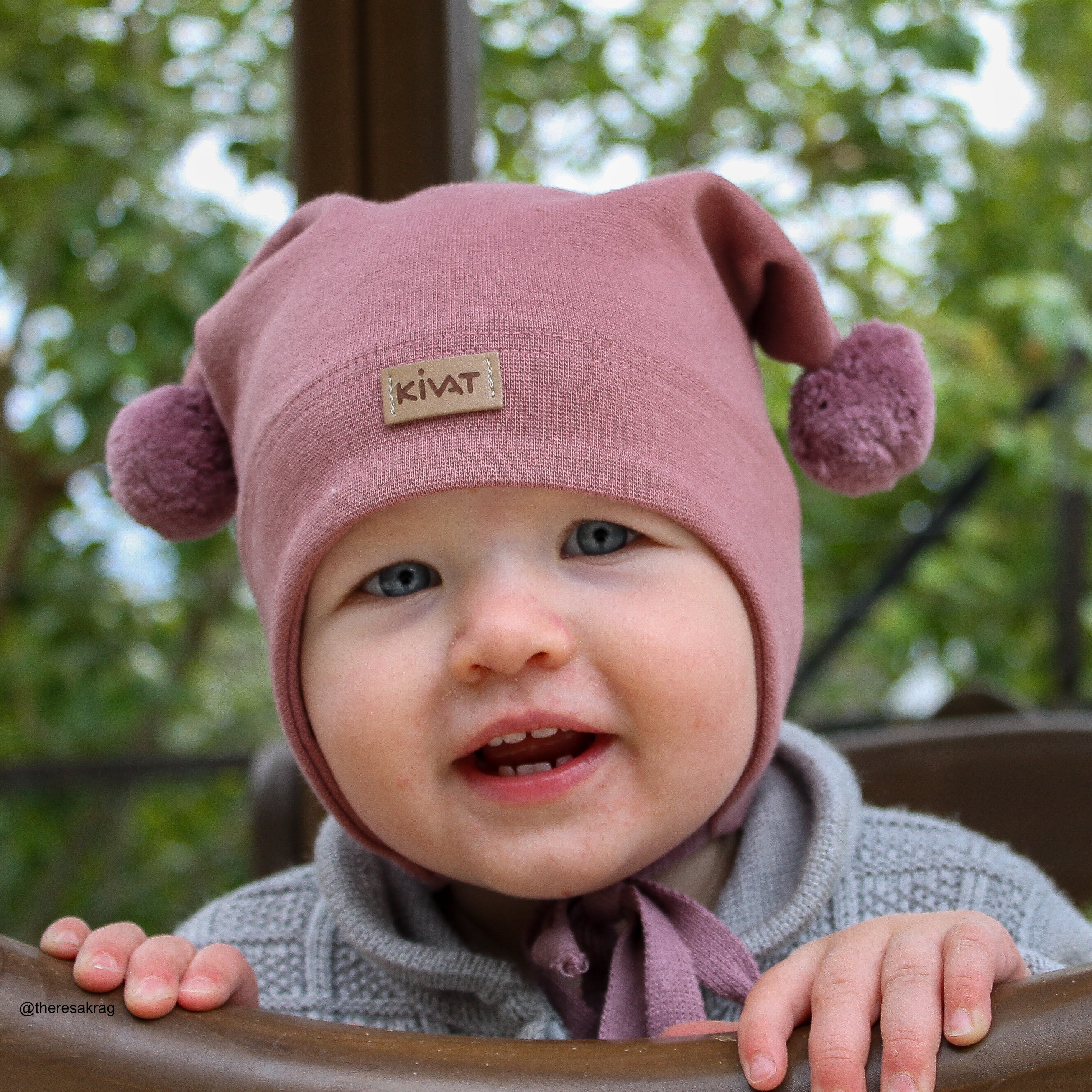 Kivat - Lue med dusker i bomull «KIVAT» Vintage Rosa