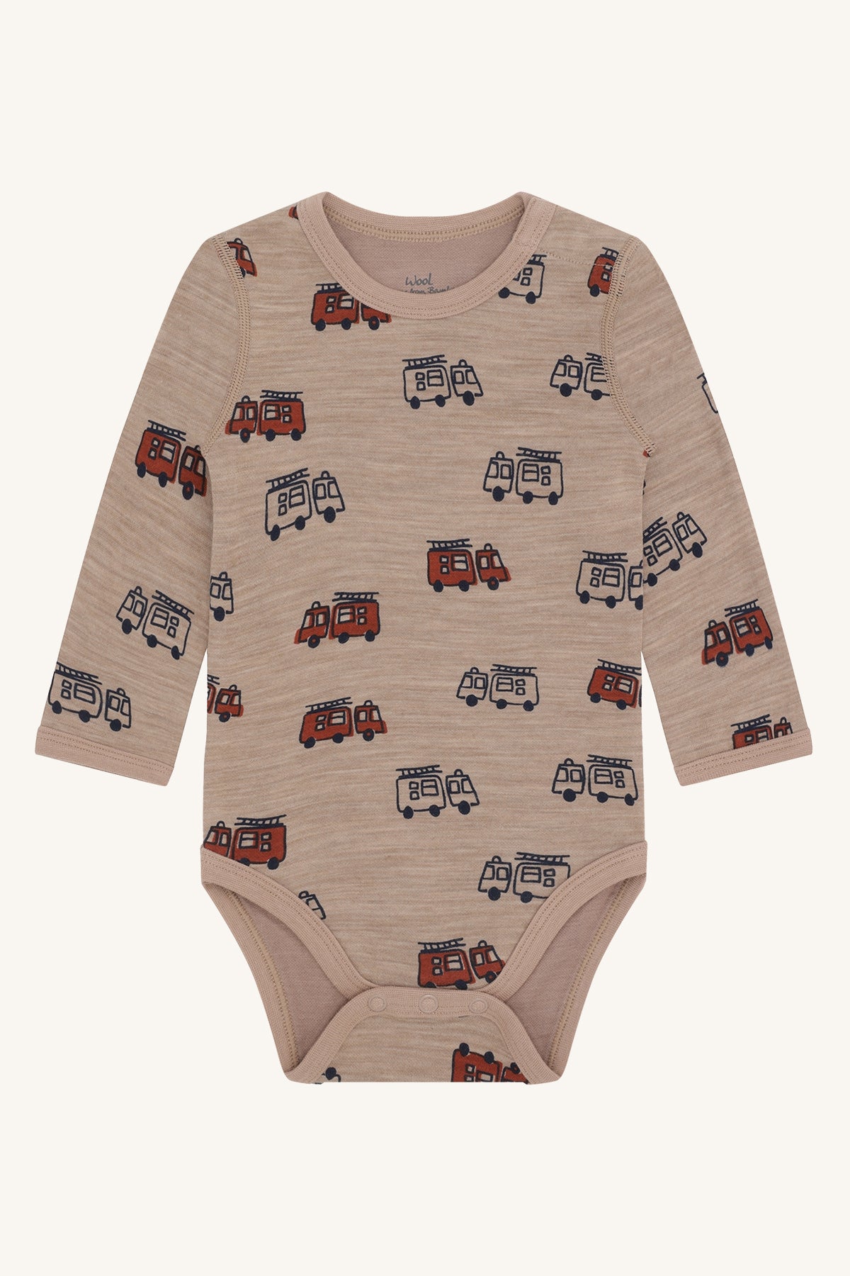 Hust and Claire - Ullbody m. bambus innerst Baloo Firetruck Biscuit