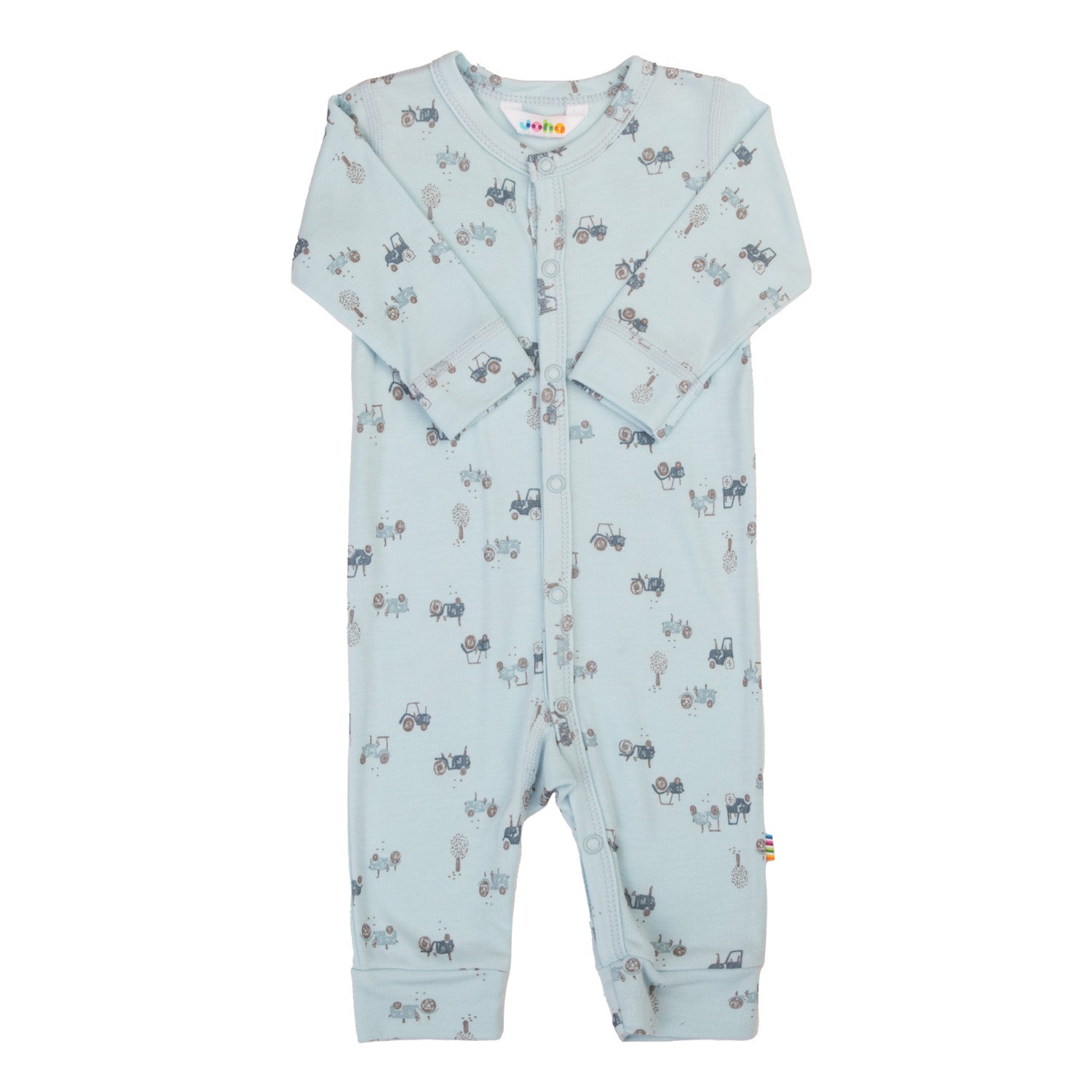 Joha - Pysjamas i bambus "Tractor" Blue