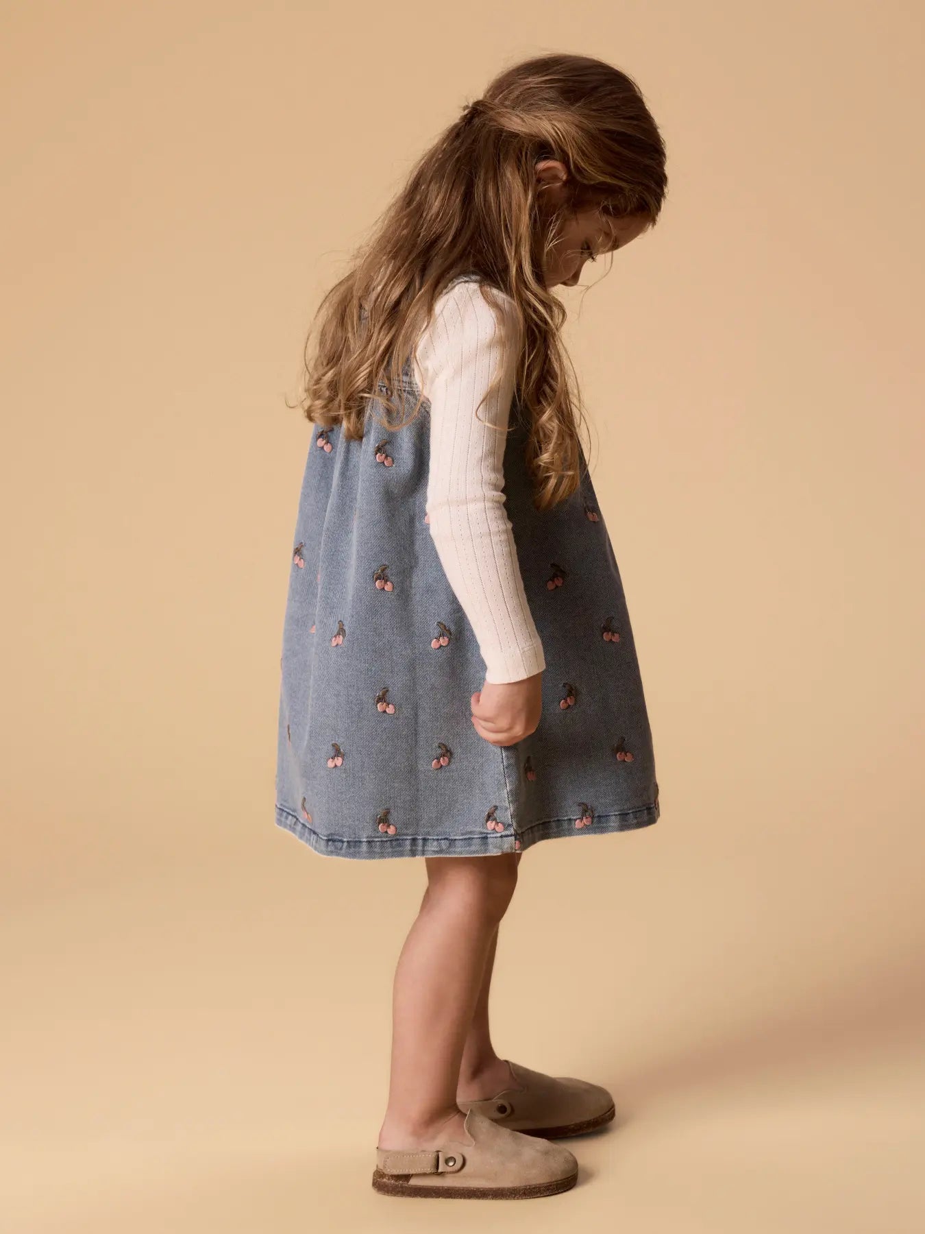 Lil`Atelier - Kjole i denim CHERRY Medium Blue Denim