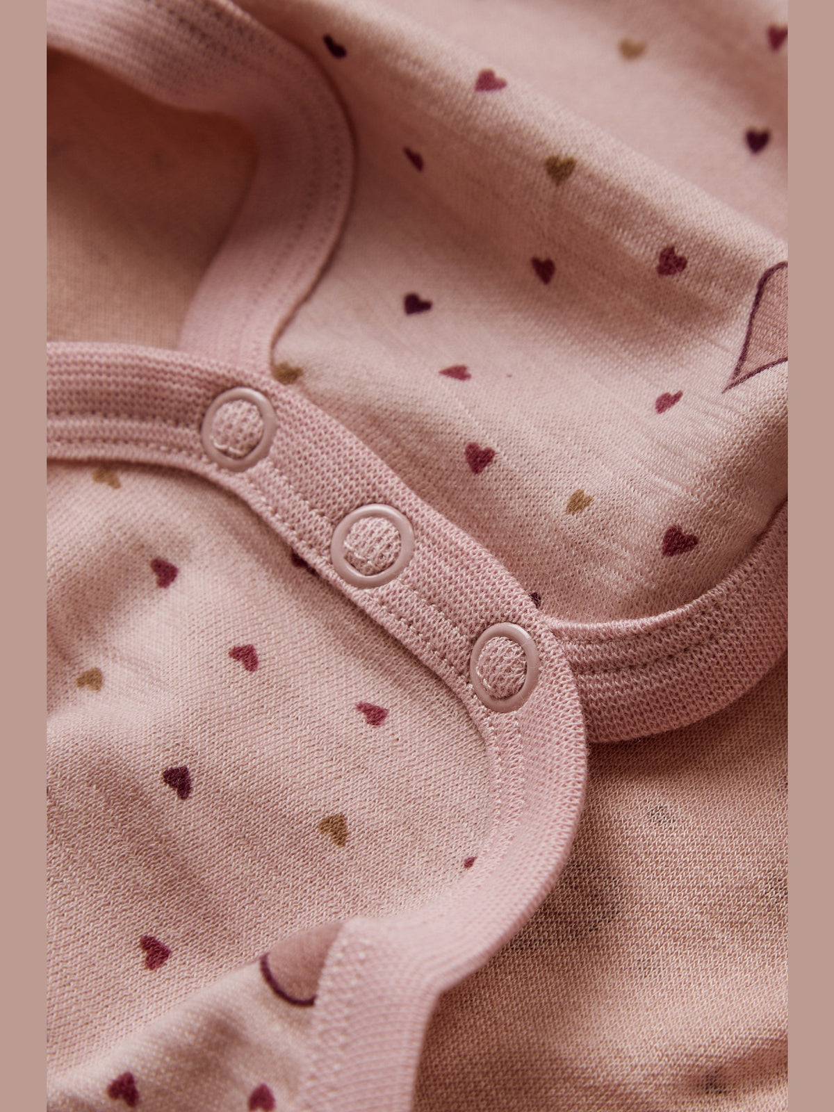 Hust and Claire - Body i ull/bambus "Hearts Puff" Dusty Rose
