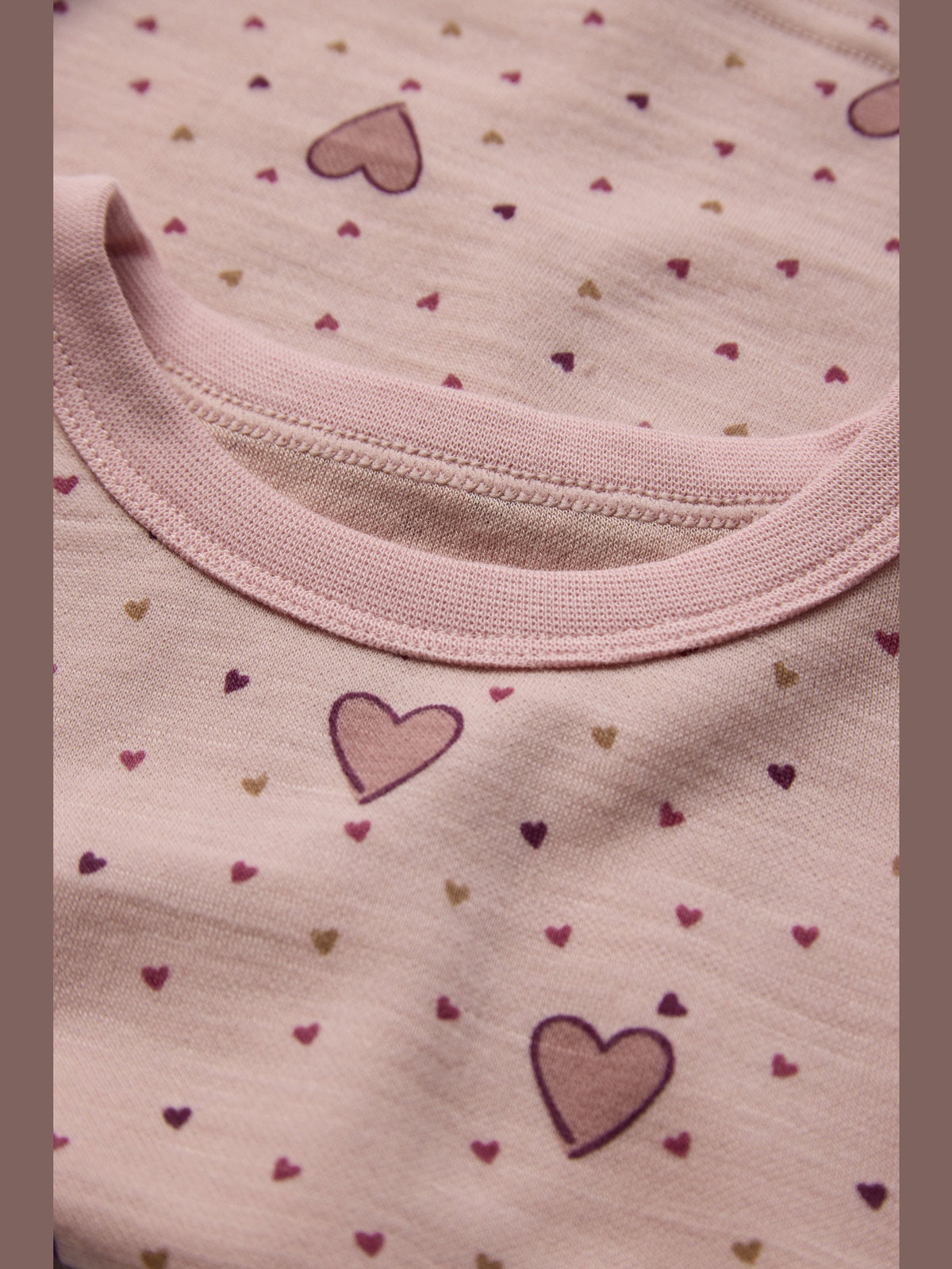 Hust and Claire - Trøye i ull/bambus "Hearts Puff" Dusty Rose