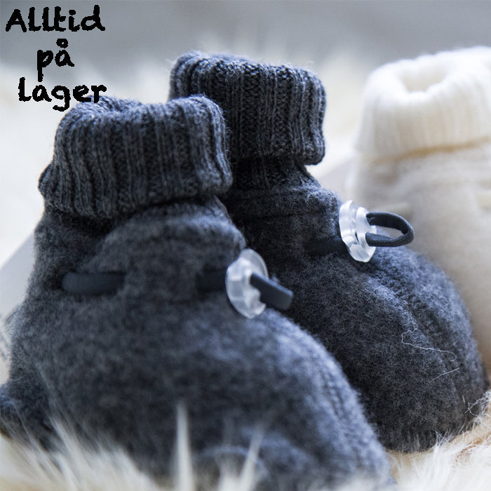 Joha - Booties i tykk ull "Softwool"  Grå