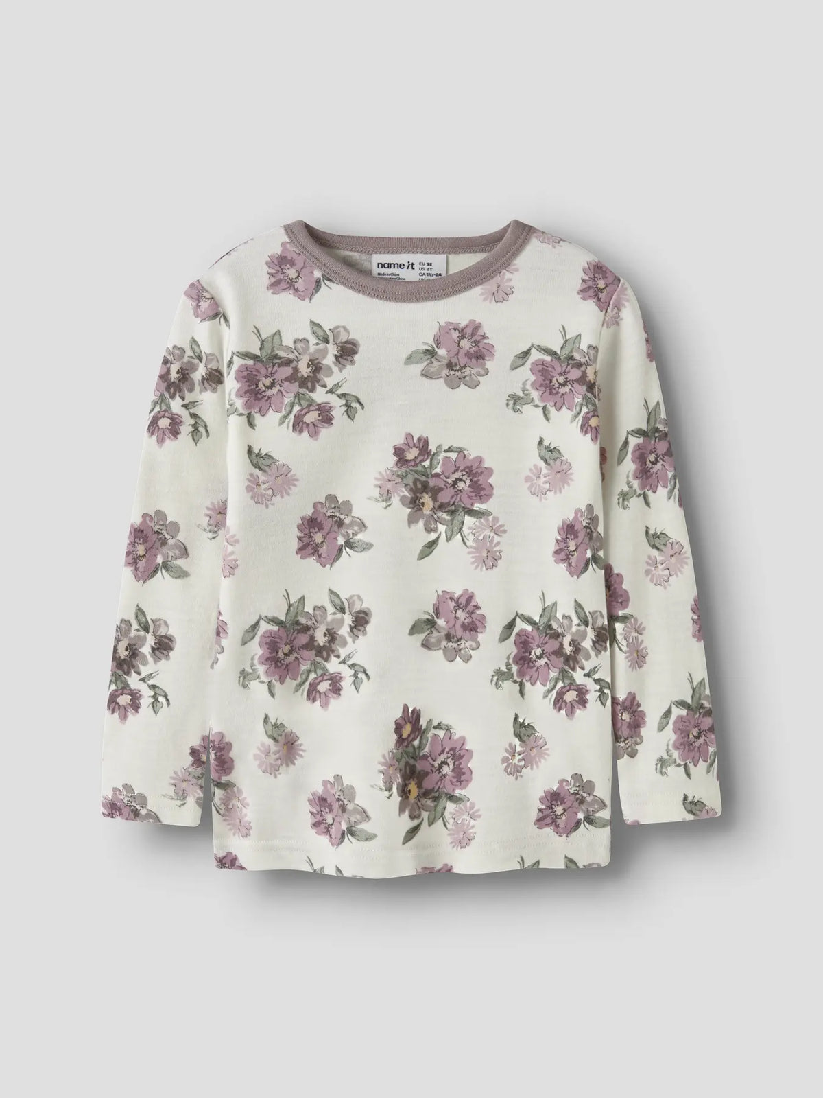 Name it - Ulltrøye «WILLITUS» Mini Snow White Blomster