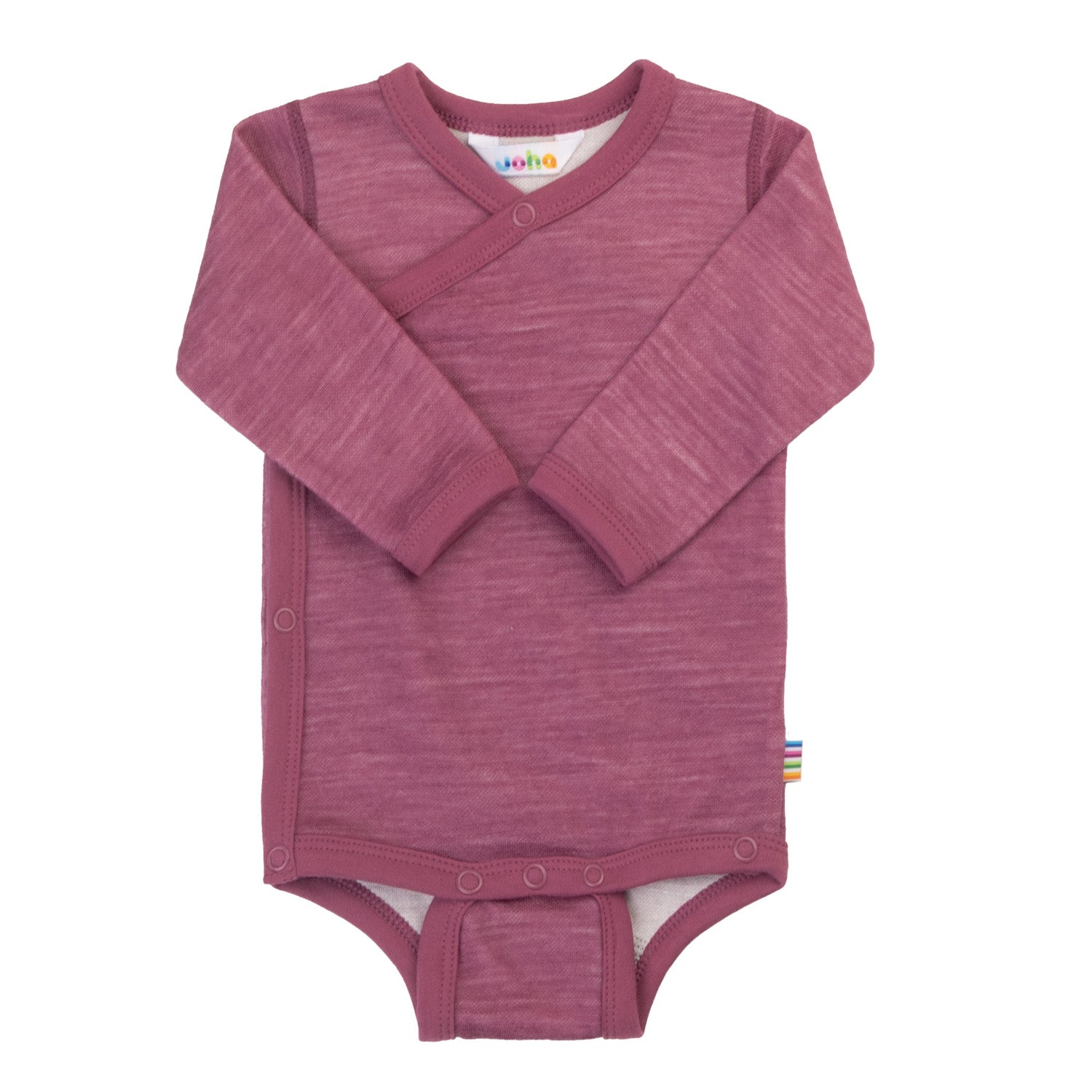 Joha - Fold-over body i ull/bambus Bordeaux