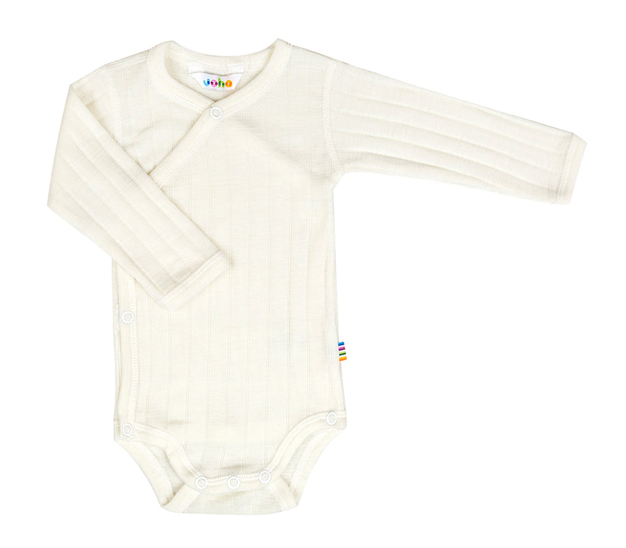 Joha - Fold-over body i ull/silke Off-white