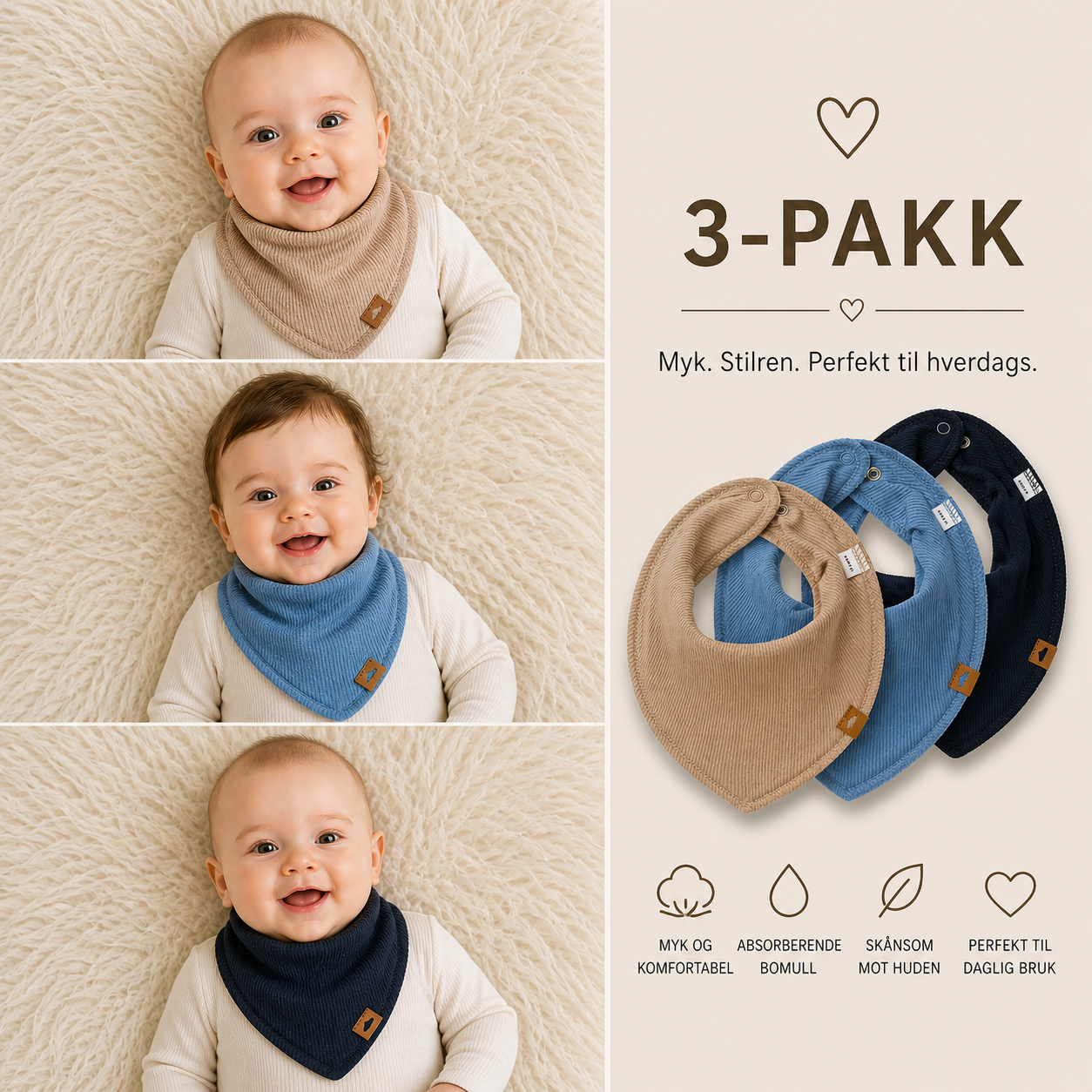 Name it - Smekke 3pk "YVETTI" Coronet Blue