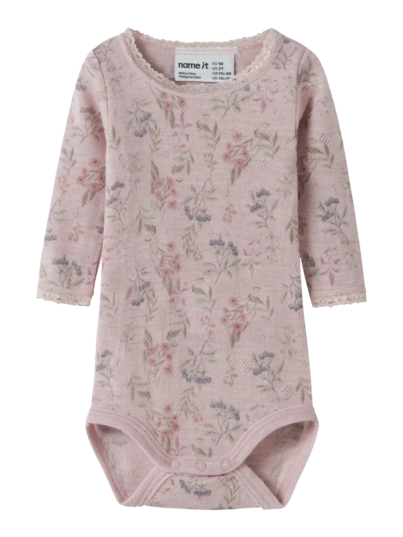 Name it - Body "WANG" Baby Violet Ice Blomster
