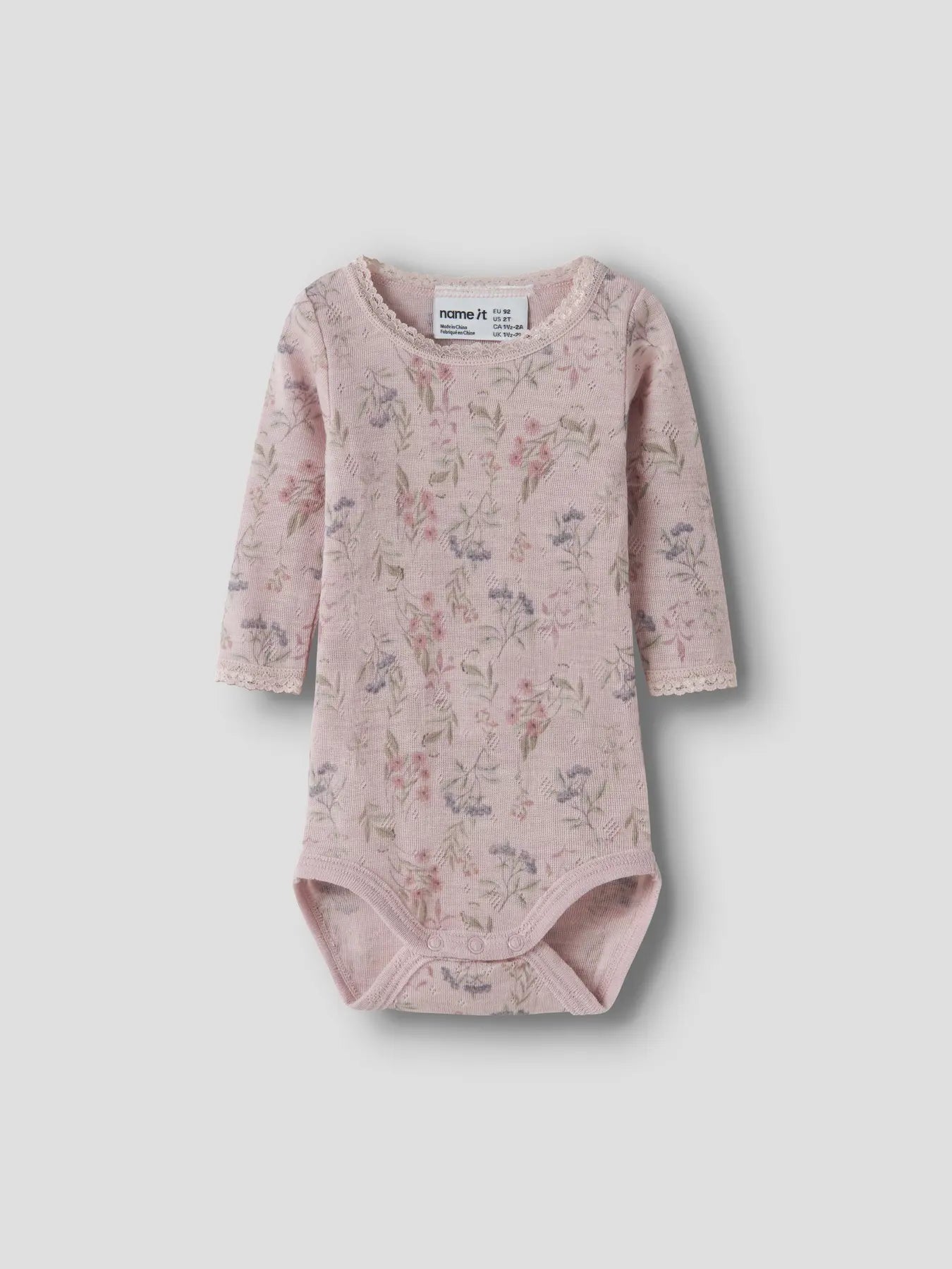 Name it - Body "WANG" Baby Violet Ice Blomster