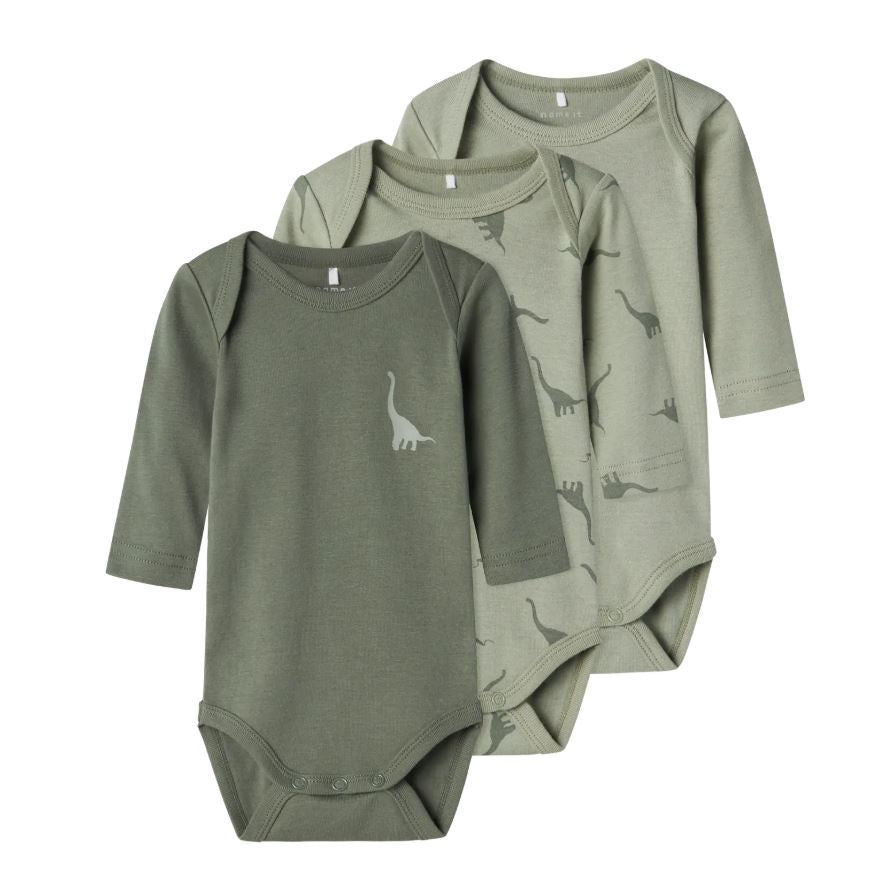 Name it - Body 3pk "DINO" Agave Green