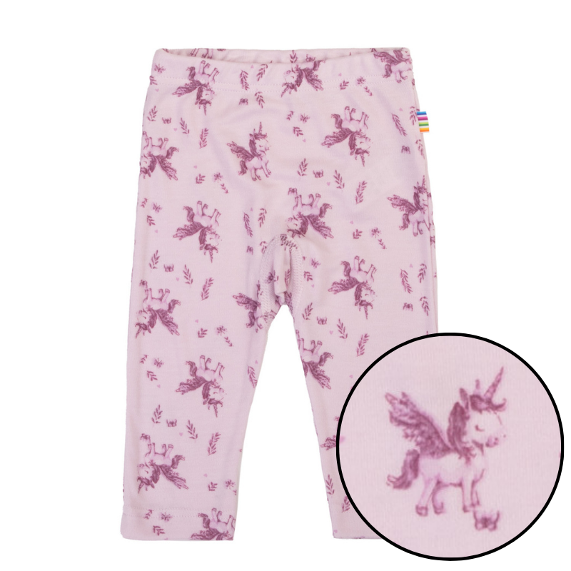 Joha - Leggings i bambus "Unicorn" Pink