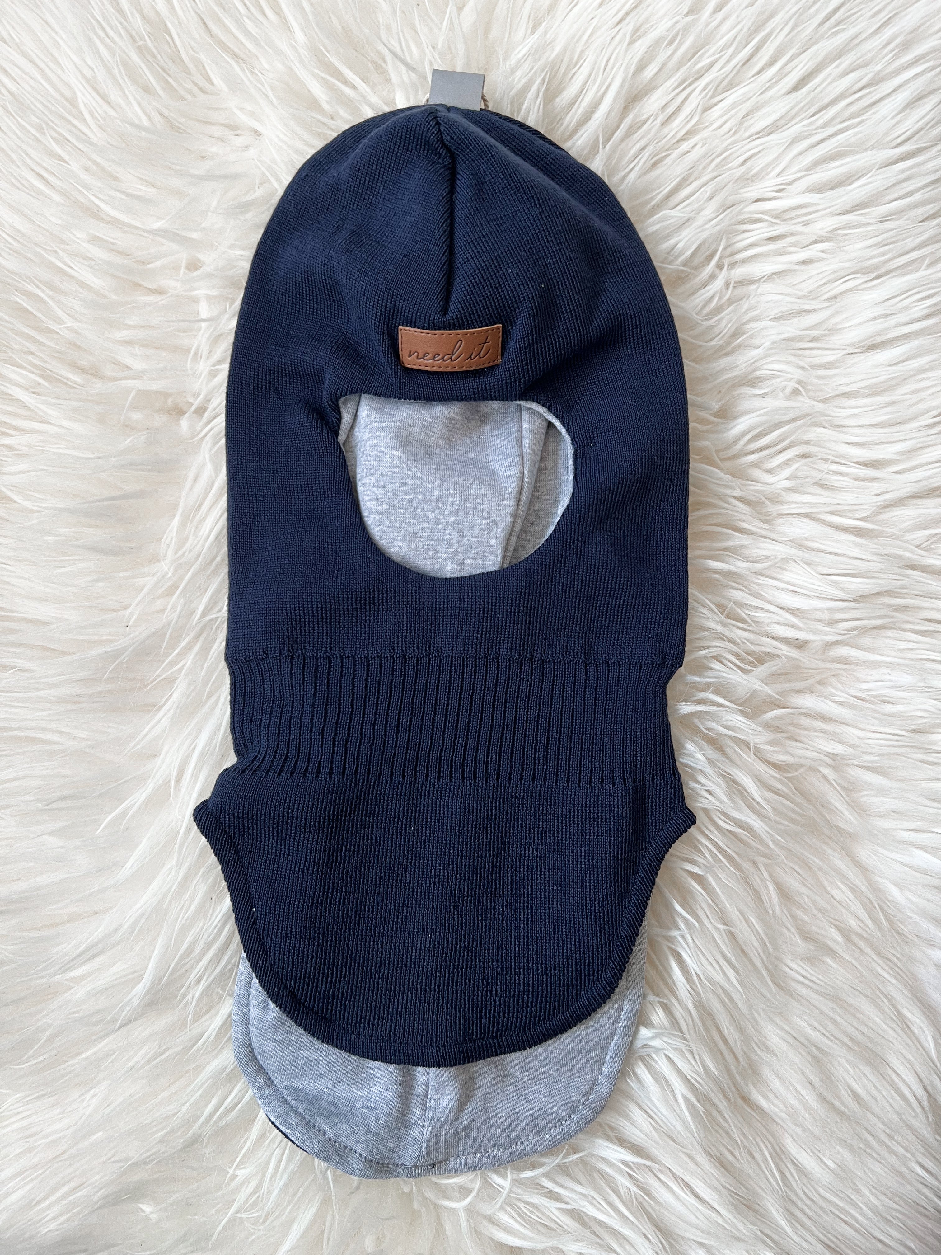 Need it - Balaclava i ull/bomull m vindstopper Kl