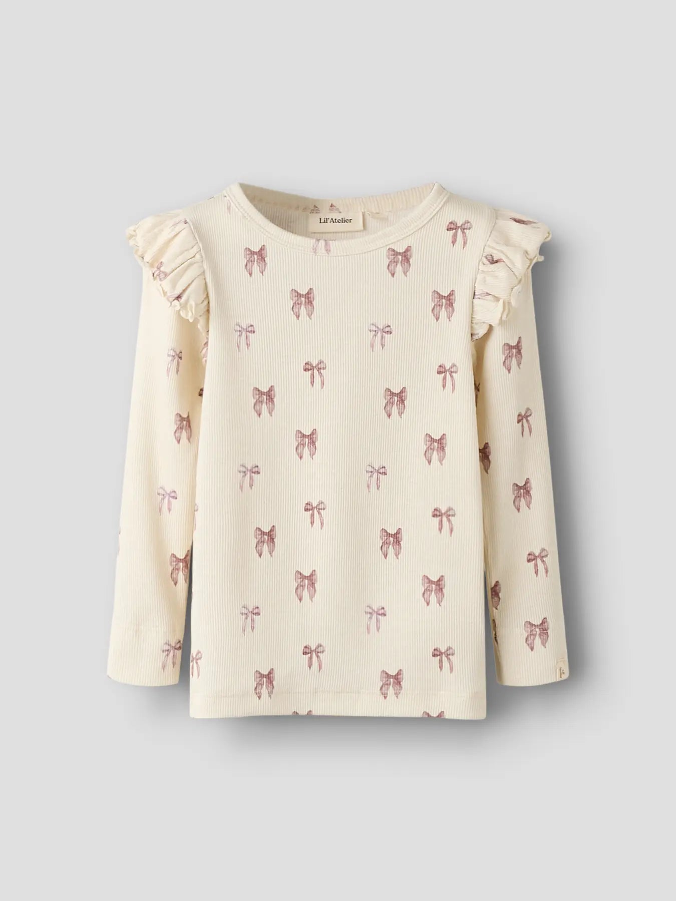 Lil`Atelier - Trøye m. rysjer GAVO Turtledove Bow