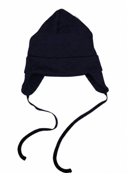 Joha - Lue i bomull m. øreflapper Navy
