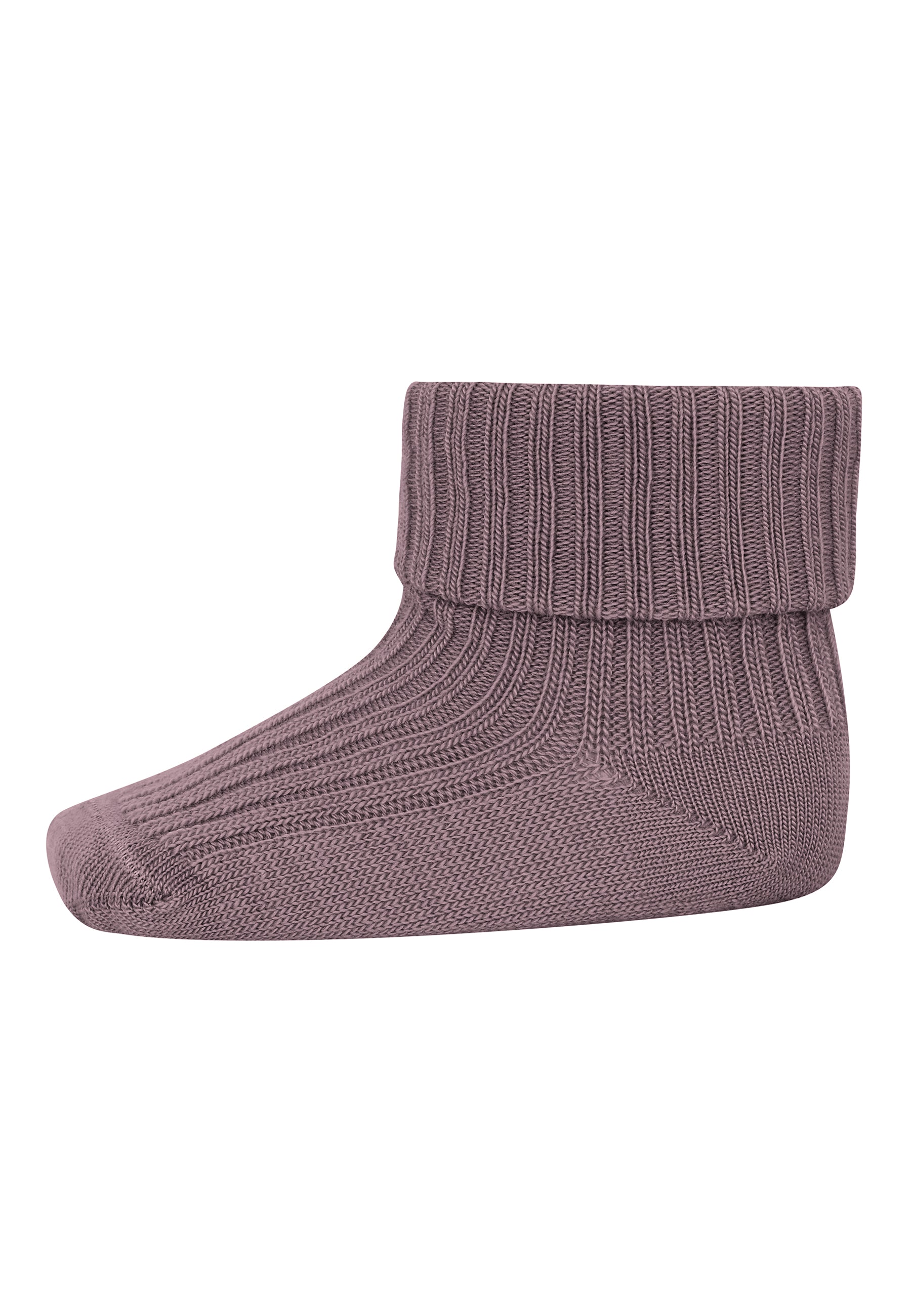 MP - Babysokker i ull "Ribb" Dark Purple Dove