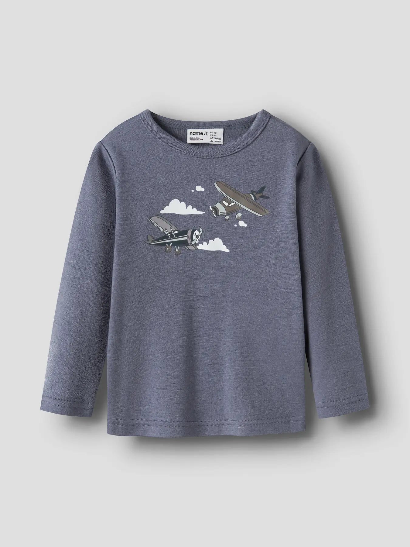 Name it - Ulltrøye «WILLITUS» Mini Folkstone Gray Fly