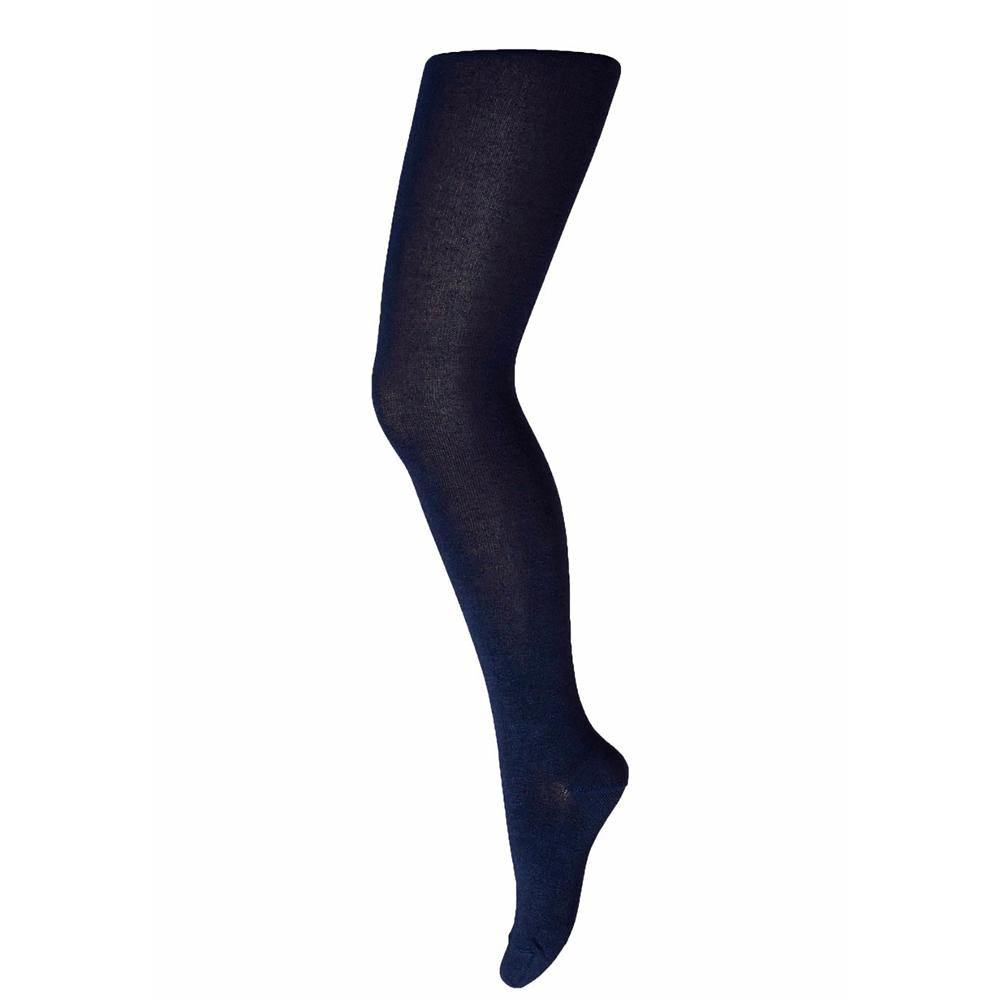 MP - Strømpebukse i bambus Plain Navy