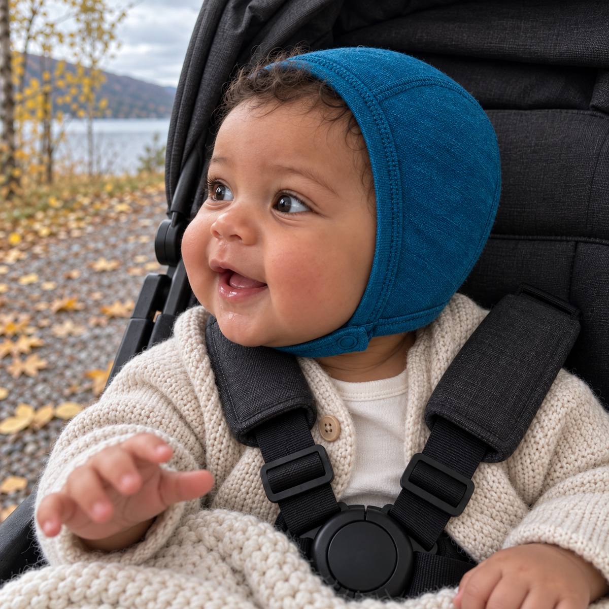 Baby med Need it babylue Digg i ull/bambus, Klar Blå