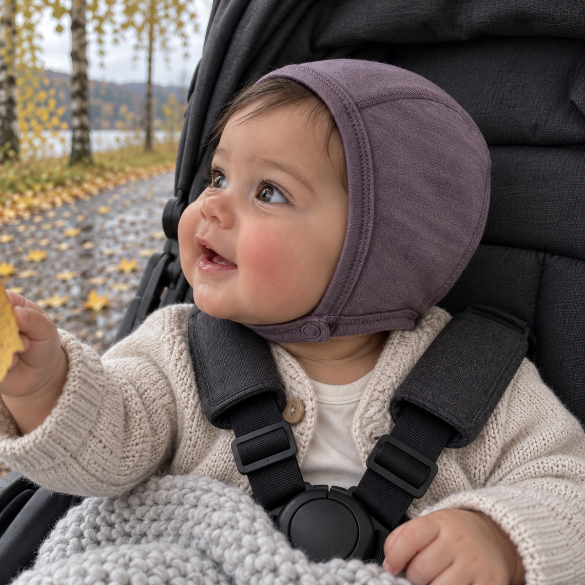 Baby med Need it babylue Digg i ull/bambus, Pen Lilla