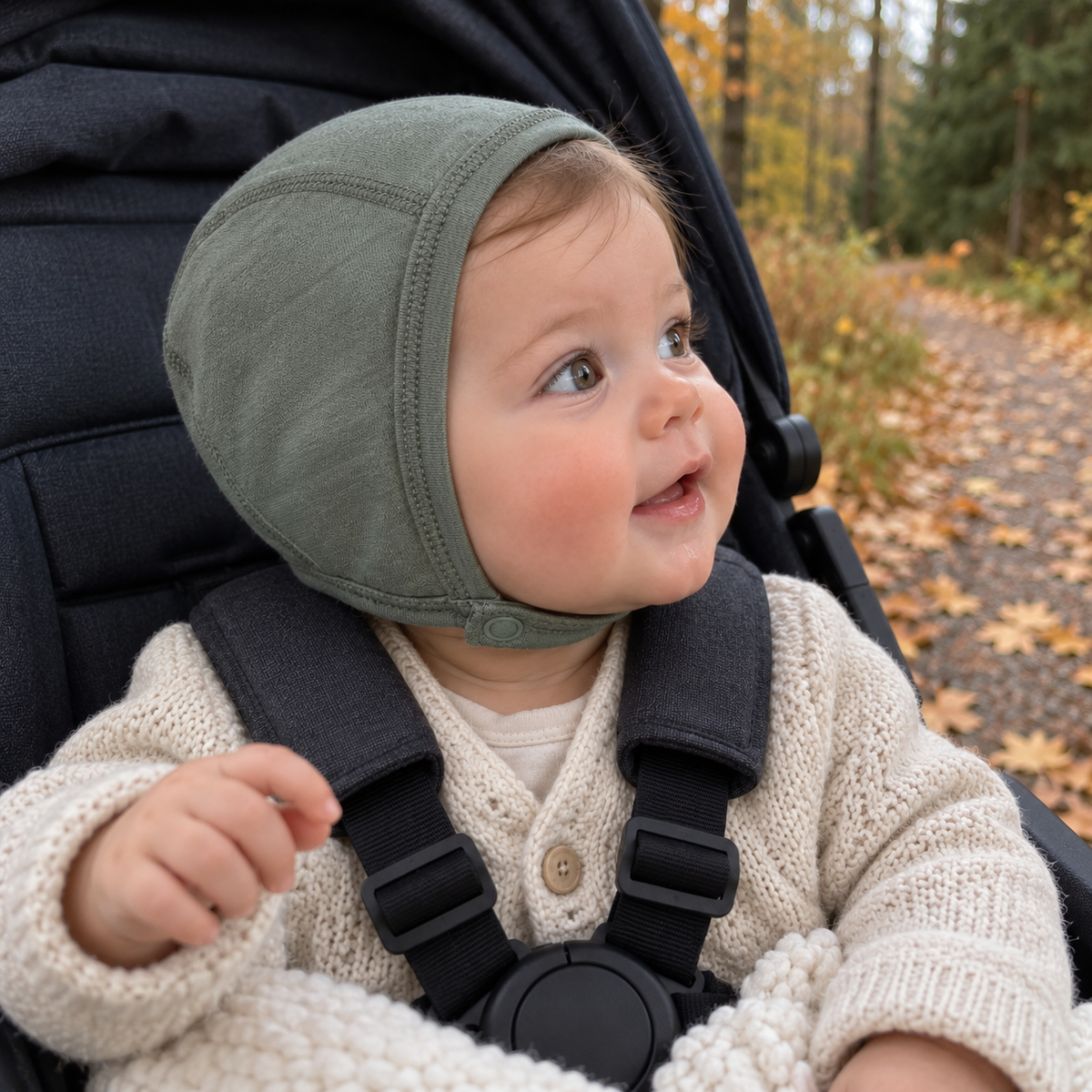 Baby med Need it babylue Digg i ull/bambus, Skjønn Grønn