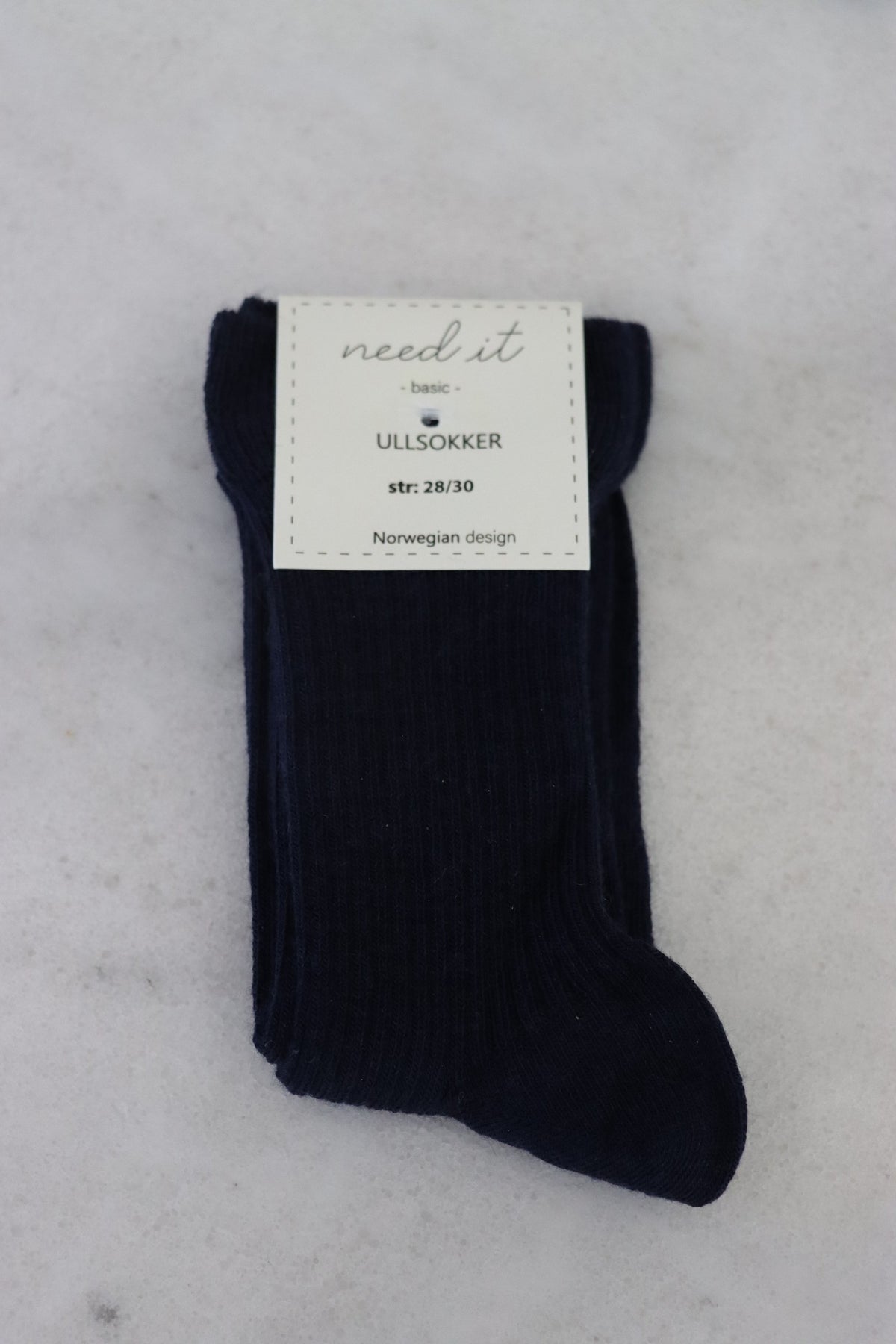 Need it ullsokker i merinoull Klassisk Navy