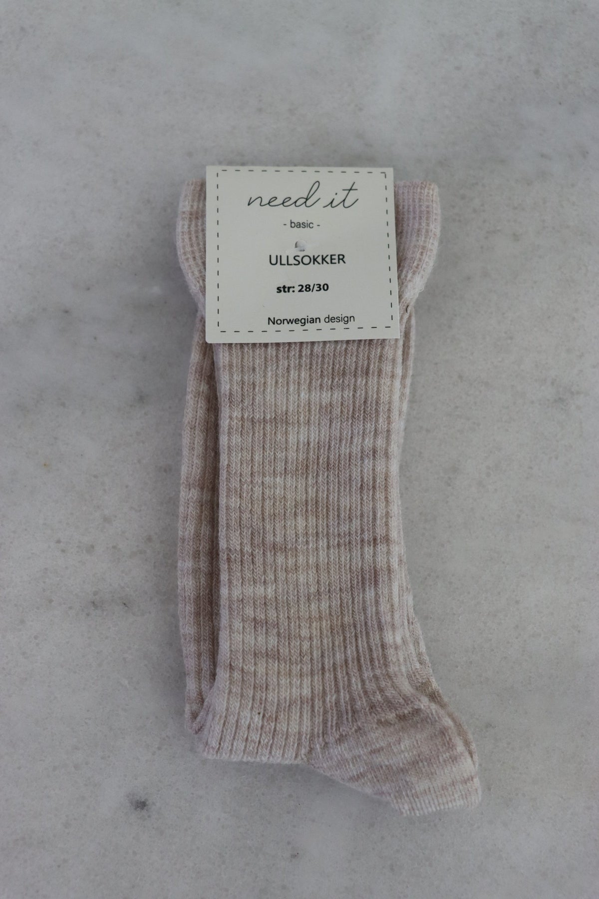 Need it ullsokker i merinoull Sand