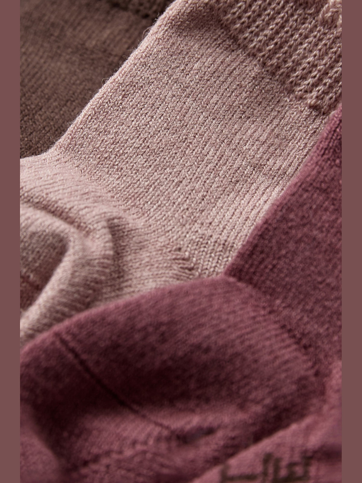 Hust and Claire 3pk sokker ull bambus Old Rose - detalj 2