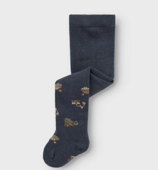 Ullstrømpebukse "WAK Working Machines" Baby Ombre Blue