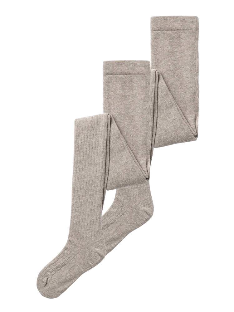Name it - Strømpebukse i bomull 2pk "RIB" Pure Cashmere Melange