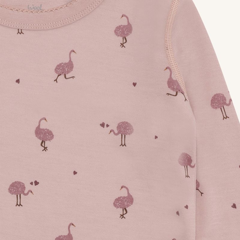 Hust and Claire - Ulltrøye m. bambus innerst Abba Ostrich Adobe Rose