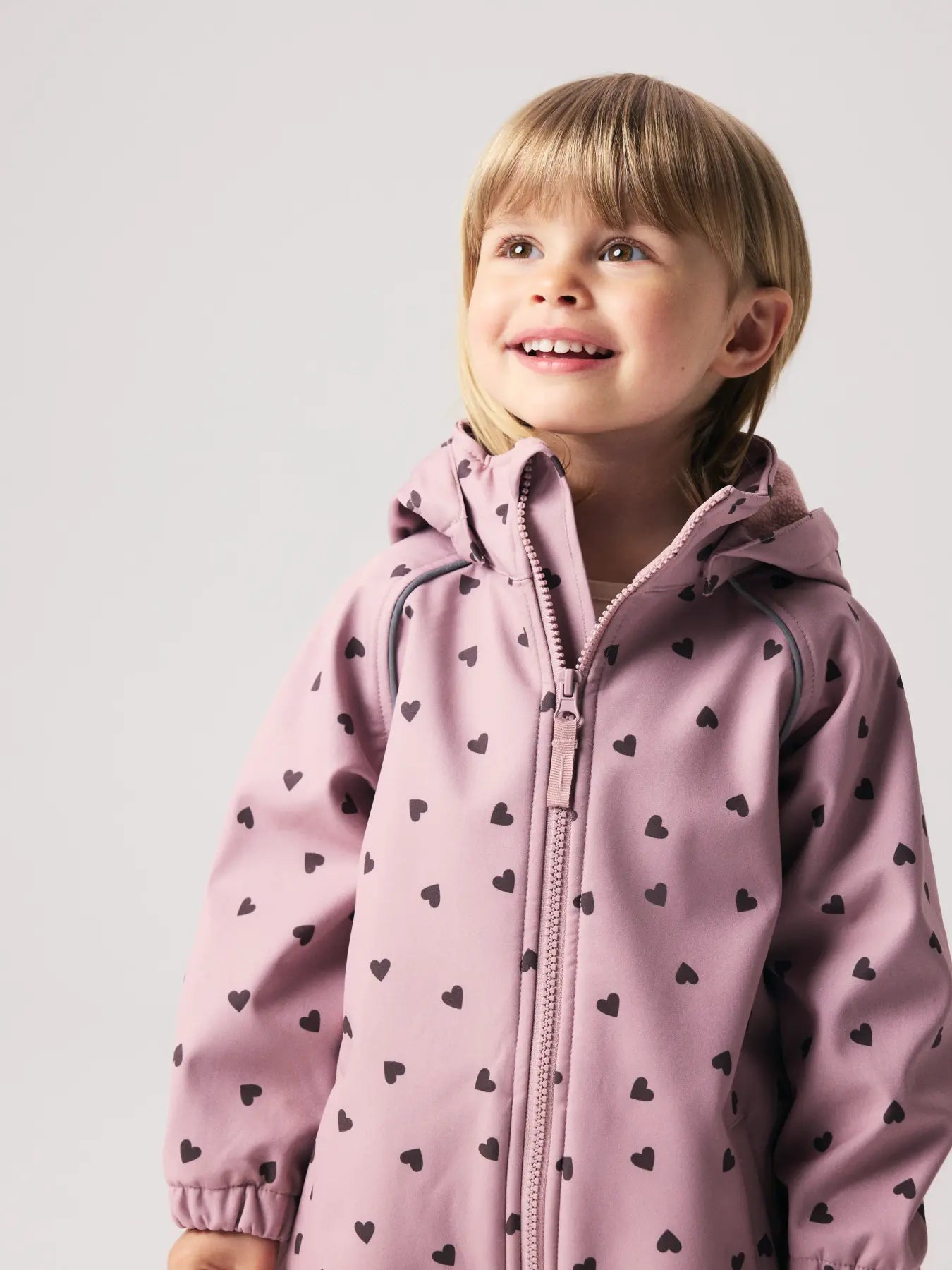 Name it Softshelldress ALFA Hearts Woodrose - bilde 8
