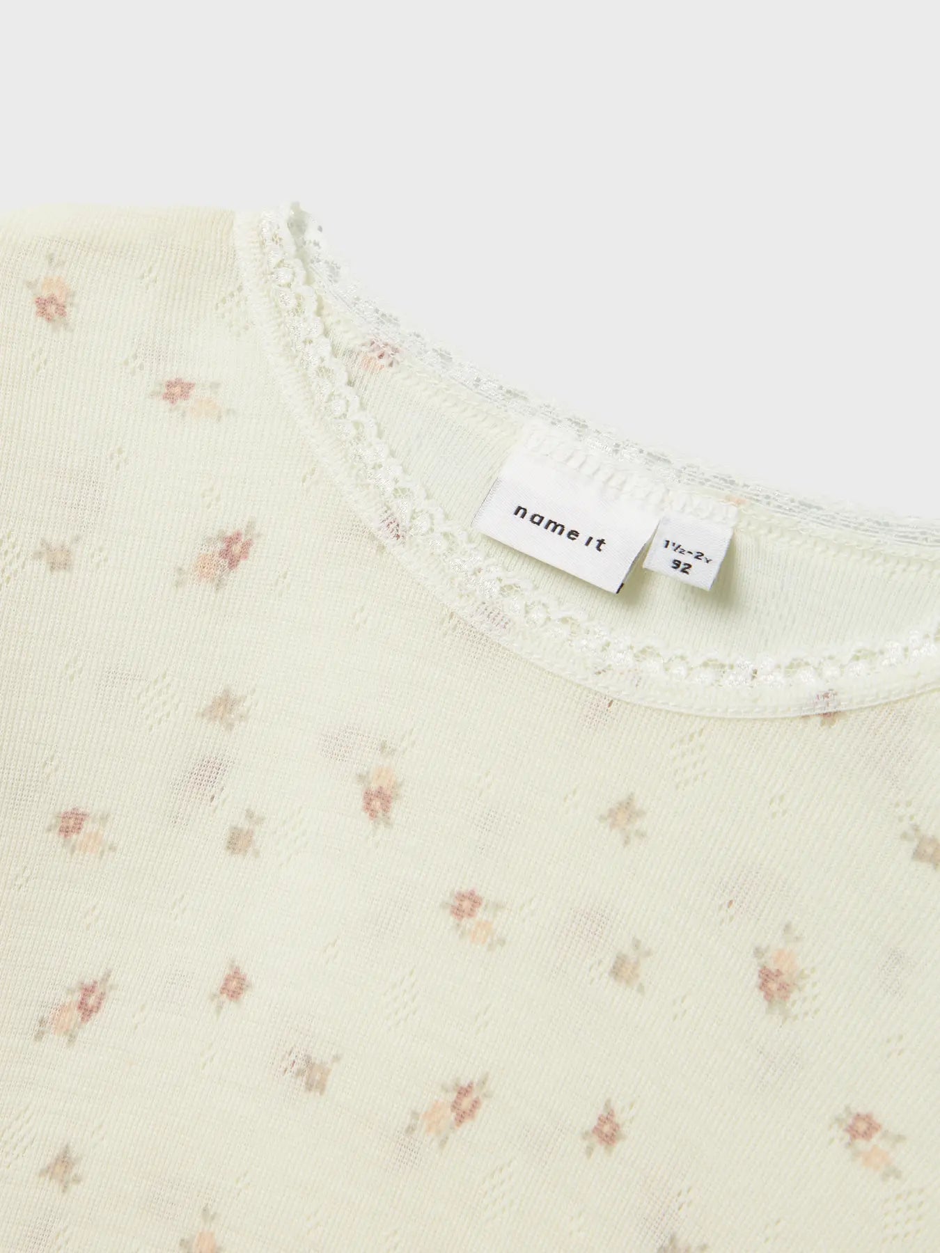 Name it - Ulltrøye WANG Mini Snow White Small flowers